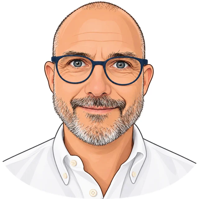 Illustriertes Porträt von Dr. med. Jens Huber